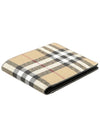 Vintage Check Heelfold Half Wallet Beige - BURBERRY - BALAAN 4