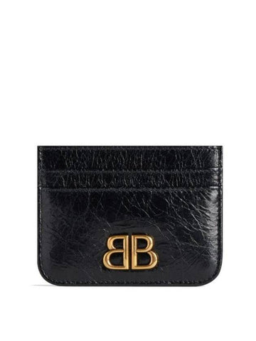 logo decorated leather card holder 7654632AAXB - BALENCIAGA - BALAAN 1