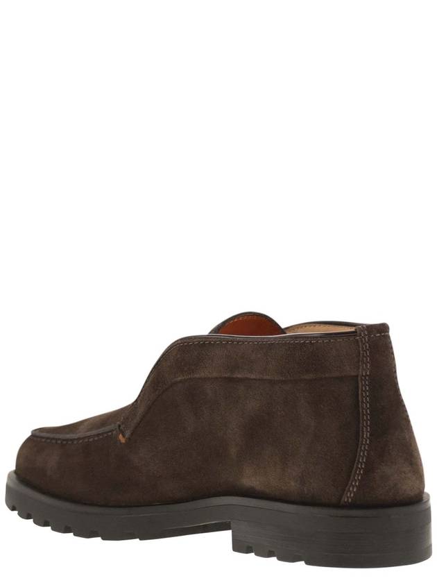 Suede ankle boot without laces - SANTONI - BALAAN 3