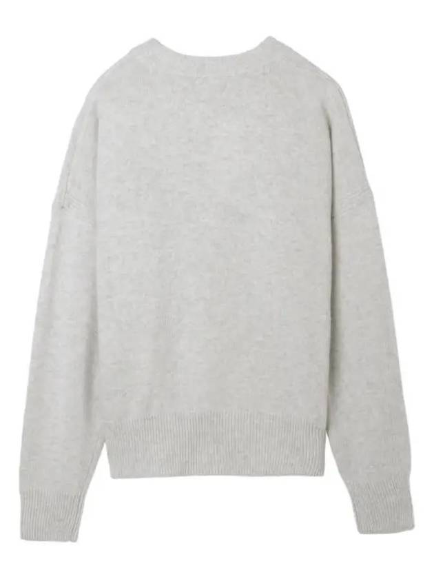 Fox Head Intarsia Comfort Knit Top Light Grey - MAISON KITSUNE - BALAAN 5