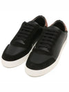 Vintage Check Panel Leather Low Top Sneakers Black - BURBERRY - BALAAN 2