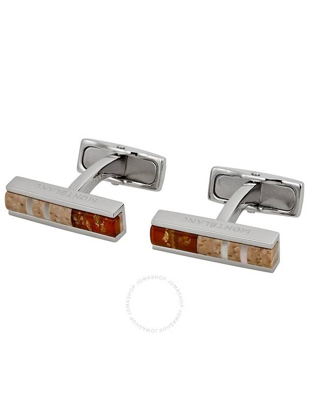 Montblanc Deco Cuff Links with Wood and Amber Inlays 111333 - MONTBLANC - BALAAN 1