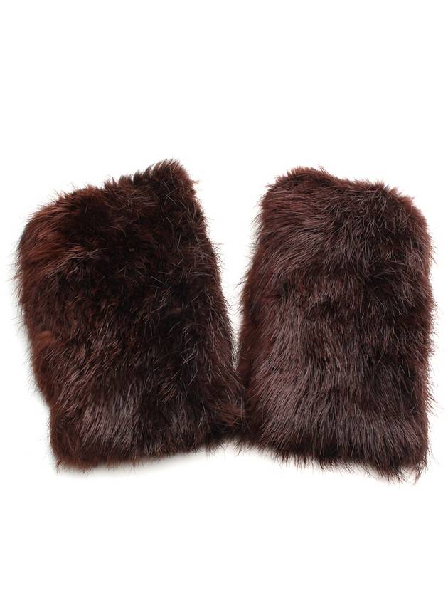 Red brown fur wrist tosh warmer - PRADA - BALAAN 1