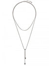 double skull chain necklace silver - ALEXANDER MCQUEEN - BALAAN 1