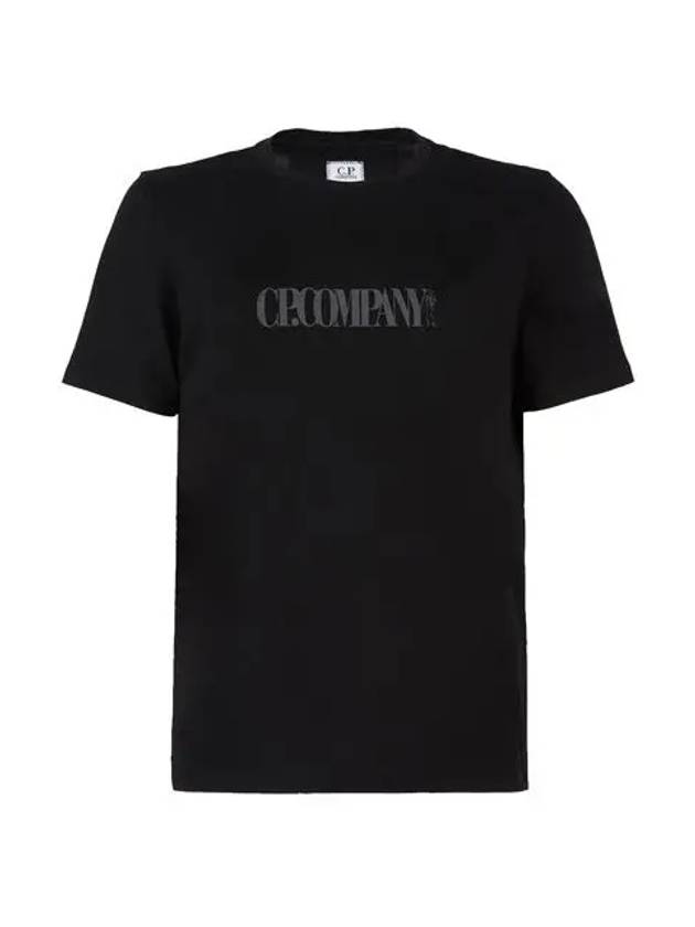 Men's Logo Print Short Sleeve Teesars Black - CP COMPANY - BALAAN.