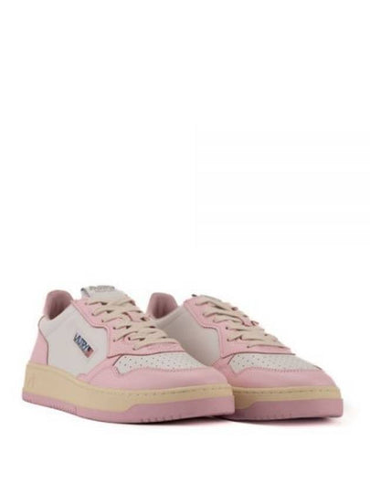 Men's Medalist Leather Low Top Sneakers Pink - AUTRY - BALAAN 2