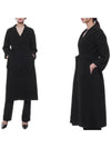 Women's Esturian Virgin Wool Single Coat Black - MAX MARA - BALAAN 3