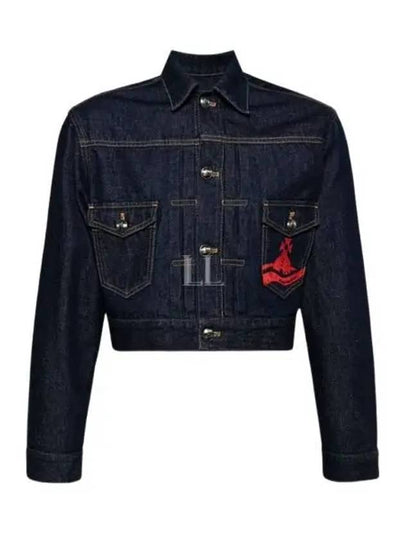 Marlene Cropped Denim Jacket Blue - VIVIENNE WESTWOOD - BALAAN 2