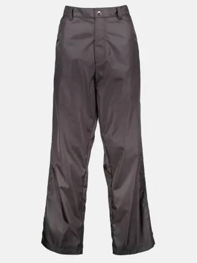 Triangle Logo Re-Nylon Straight Pants Grey - PRADA - BALAAN 2