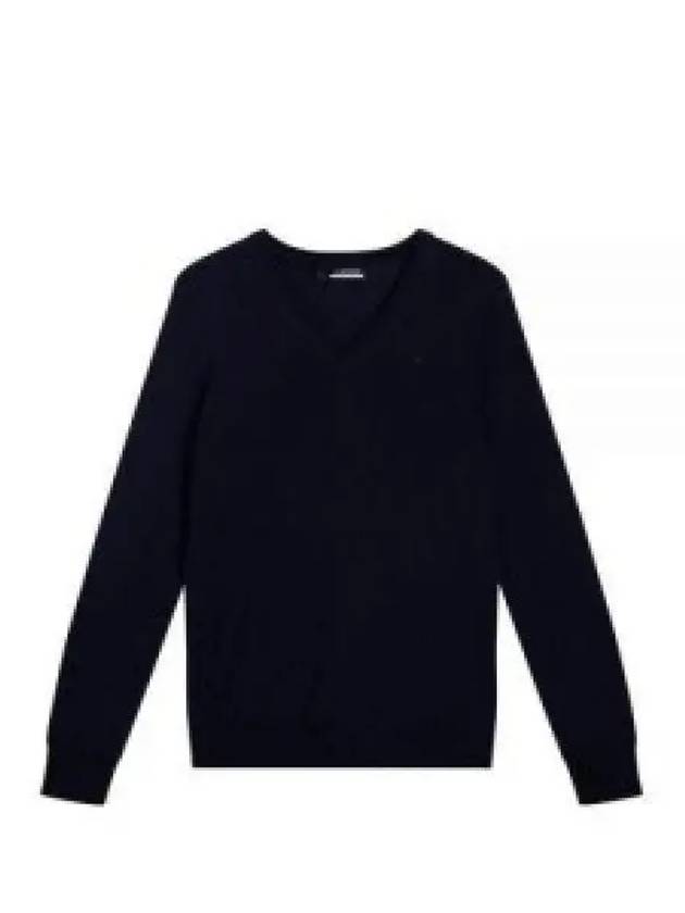 Amaya V-Neck Knit Top Navy - J.LINDEBERG - BALAAN 2