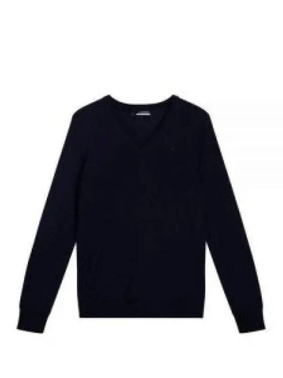 Amaya V-Neck Knit Top Navy - J.LINDEBERG - BALAAN 2