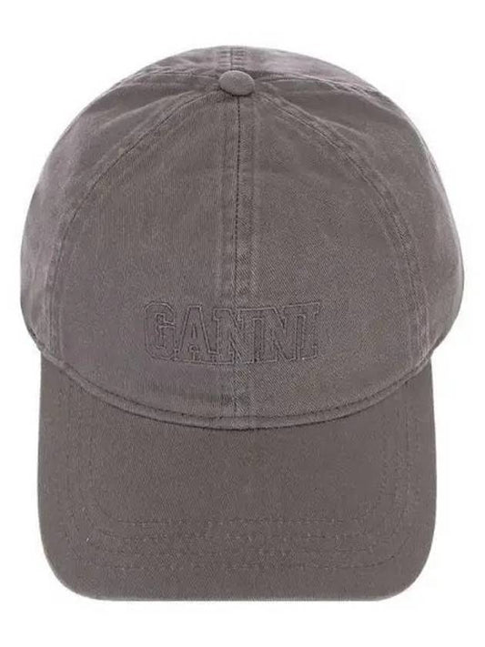 Embroidered Logo Ball Cap Frost Grey - GANNI - BALAAN 2