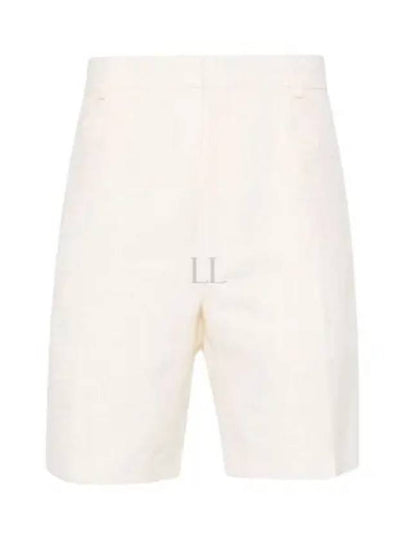 Bermuda FF Cotton Shorts White - FENDI - BALAAN 2