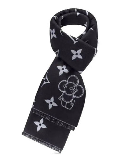 Essential Monogram Wool Scarf Black - LOUIS VUITTON - BALAAN 2