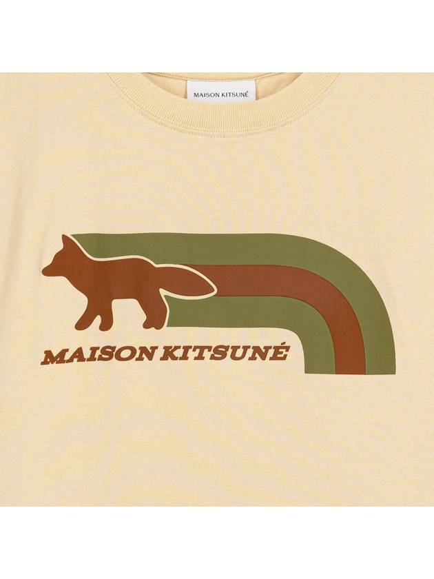 Men's Flash Fox Comfort Short Sleeve T-Shirt Beige - MAISON KITSUNE - BALAAN 4