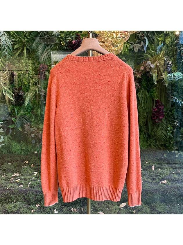 Crew Neck Knit Top Orange - BRUNELLO CUCINELLI - BALAAN 5