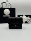 Classic Small Half Wallet Caviar Gold Black AP0229 - CHANEL - BALAAN 1