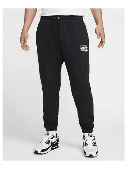 Club French Terry Cuff Track Pants Black - NIKE - BALAAN 2