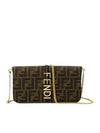 Fendigraphy FF Jacquard Chain Long Wallet Brown - FENDI - BALAAN 2