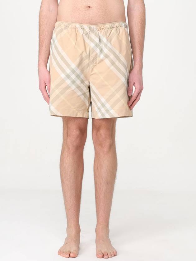 Check Swim Shorts Beige - BURBERRY - BALAAN 2