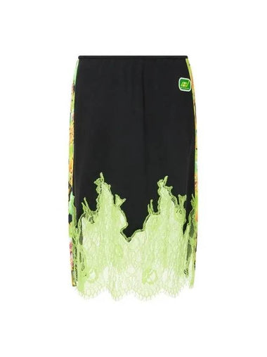 Women s Multi Block Slit Skirt Black - DIESEL - BALAAN 1