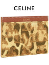 Triomphe Canvas Leopard Print Card Wallet Leopard - CELINE - BALAAN 3