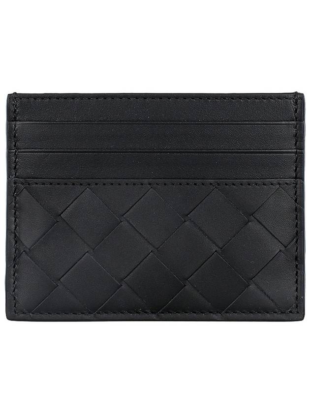 Intrecciato Leather Card Wallet Black - BOTTEGA VENETA - BALAAN 2