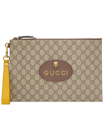 GG Supreme Canvas Neo Vintage Strap Pouch Clutch 473956 - GUCCI - BALAAN 1