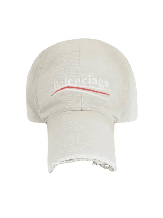 embroided logo cotton ball cap light gray - BALENCIAGA - BALAAN 1