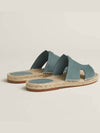 Antigua Espadrille Sandals Gris Antarctique - HERMES - BALAAN 5