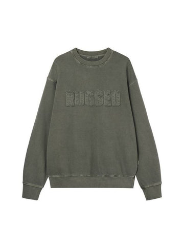 Pigment Dyed Crew Neck Sweatshirt Khaki - HARDGEAR APPAREL - BALAAN 1