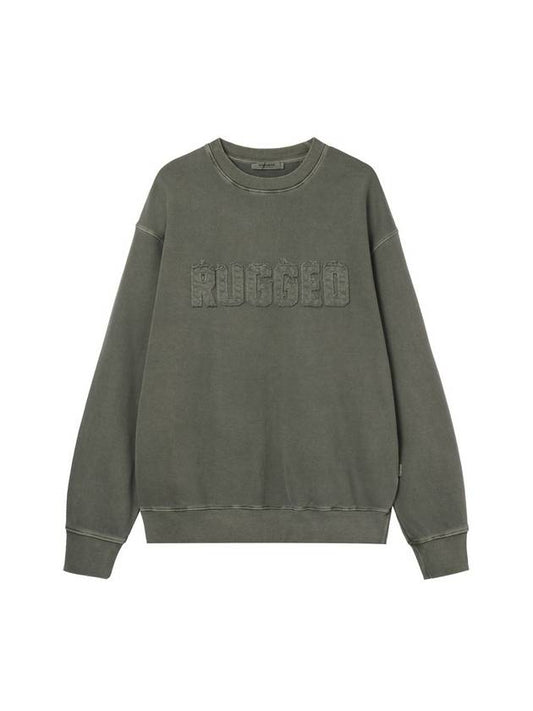 Pigment Dyed Crew Neck Sweatshirt Khaki - HARDGEAR APPAREL - BALAAN 1