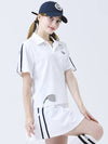 Doyou Know MC Women s Moisture Absorbing Quick Drying Functional Material Color Matching Tape White Skirt Setup DO3242WB15 1 - DOYOUKNOWMC GOLF WEAR - BALAAN 1