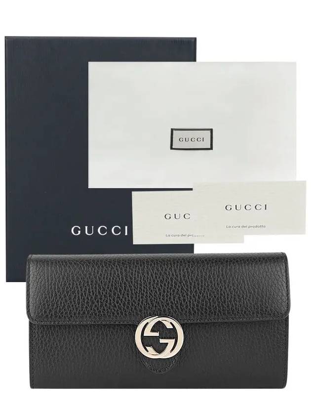 GG Interlocking Long Wallet Black - GUCCI - BALAAN 5