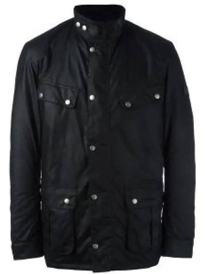 Duke Wax Button Jacket Black - BARBOUR - BALAAN 2