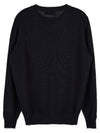 Men's Crew Neck Cashmere Knit Top Black - BRUNELLO CUCINELLI - BALAAN 3