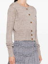 Bea ORB Embroidered Logo Crop Cardigan Grey - VIVIENNE WESTWOOD - BALAAN 4