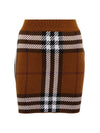 Liaocheng Check Jacquard Mini Pencil Skirt Brown - BURBERRY - BALAAN 1