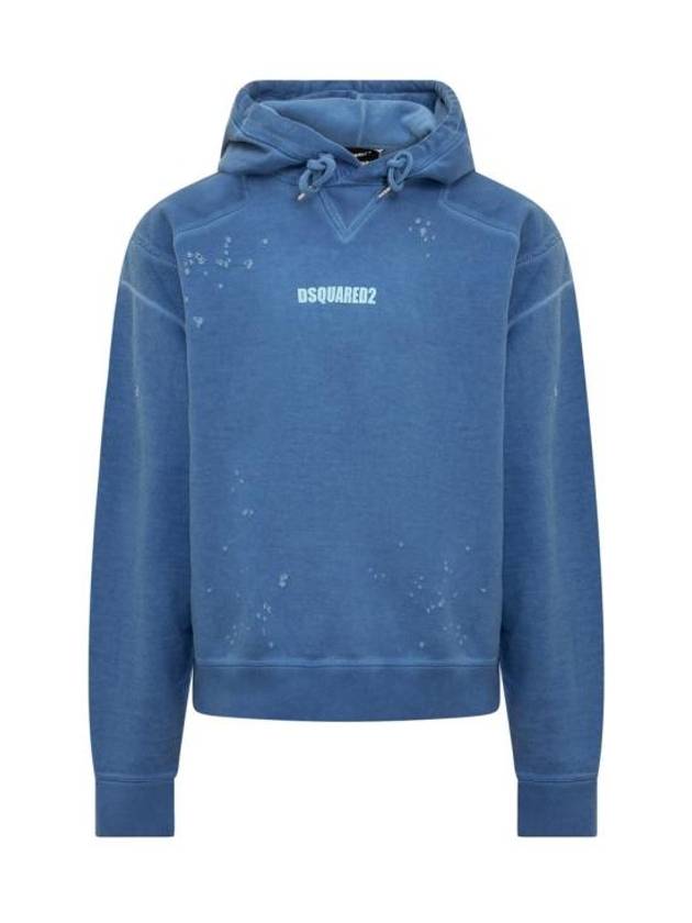 Hooded Sweatshirt S71GU0615S25030 468 BLUE - DSQUARED2 - BALAAN 1