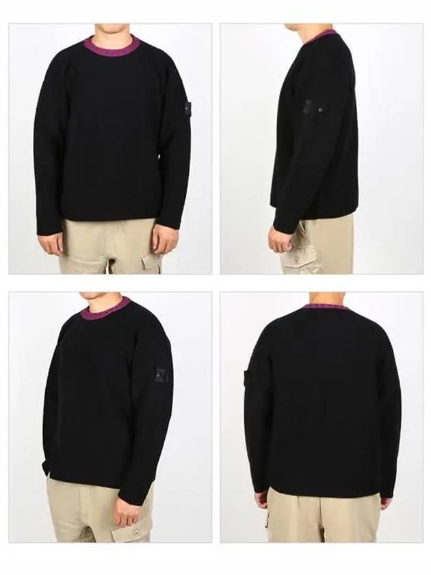 Shadow Project Crewneck Knit Top Black - STONE ISLAND - BALAAN 3