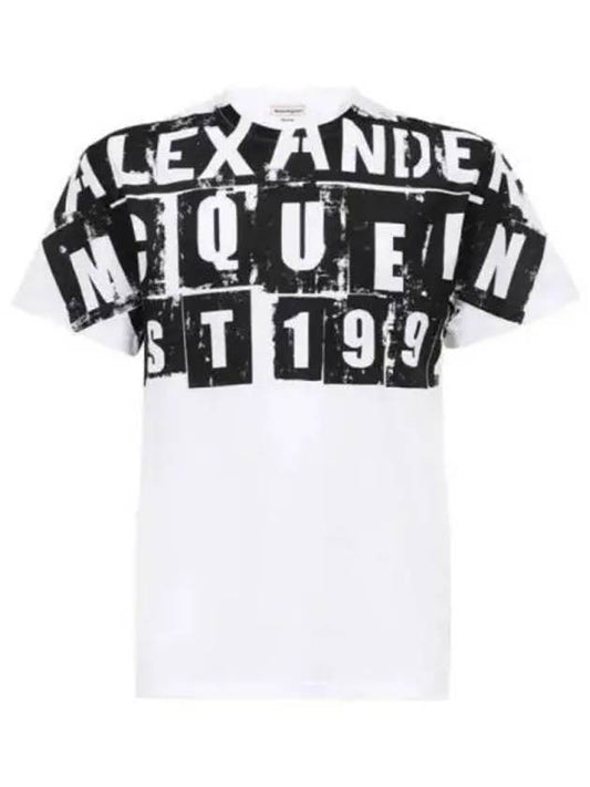 Punk Logo Print Short Sleeve T-Shirt White - ALEXANDER MCQUEEN - BALAAN 2