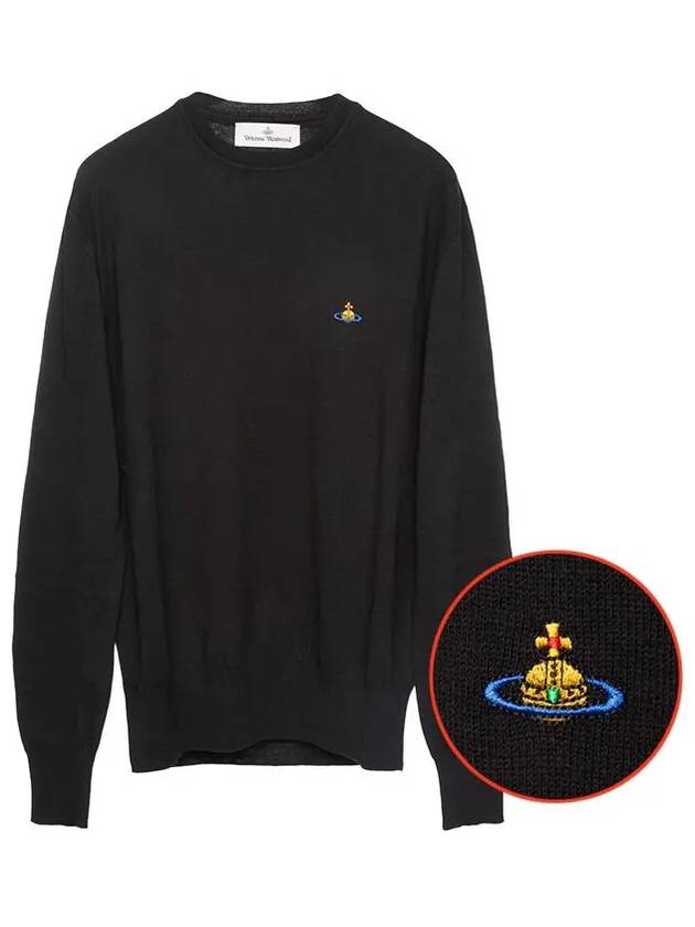 ORB Logo Cashmere Cotton Knit Top Black - VIVIENNE WESTWOOD - BALAAN 2