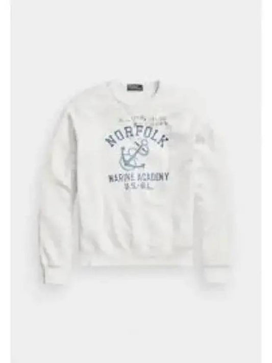 30 Points Anchor Print Fleece Sweatshirt White - POLO RALPH LAUREN - BALAAN 2