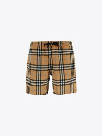 Check Drawstring Swim Shorts Orange - BURBERRY - BALAAN 2