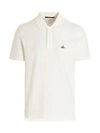 Logo Patch Polo Shirt White - CP COMPANY - BALAAN 3