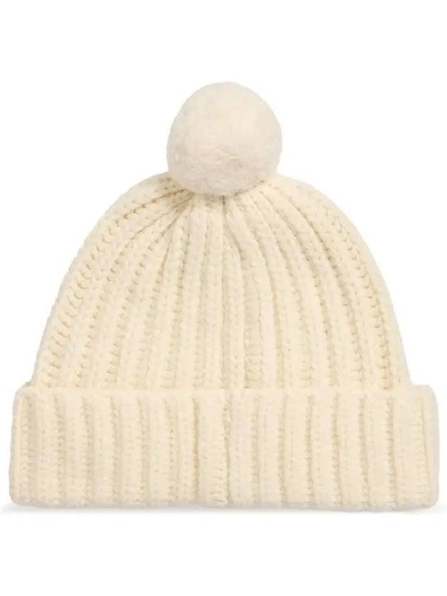 Bear Pom Pom Beanie Ecru - POLO RALPH LAUREN - BALAAN 4