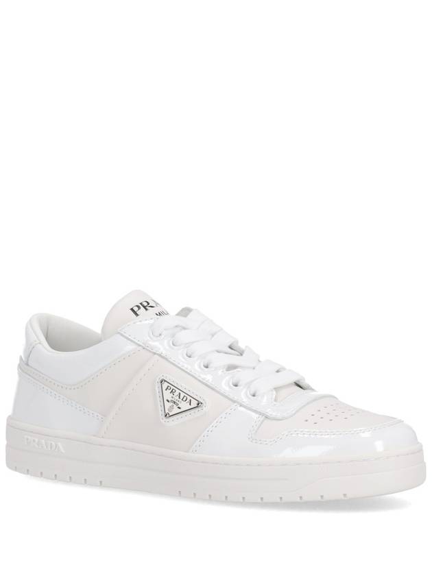 triangle logo low top sneakers white - PRADA - BALAAN 3