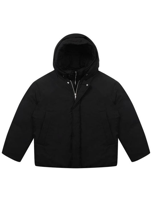 Men's Detachable Goose Down Hooded Jumper Black - SOLEW - BALAAN 2