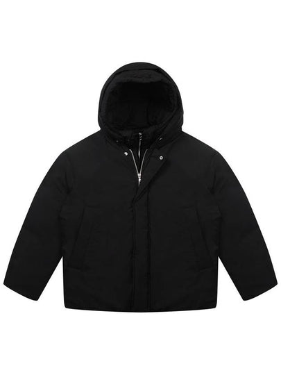 Detachable Goose Down Hooded Jumper Padding Black - SOLEW - BALAAN 2