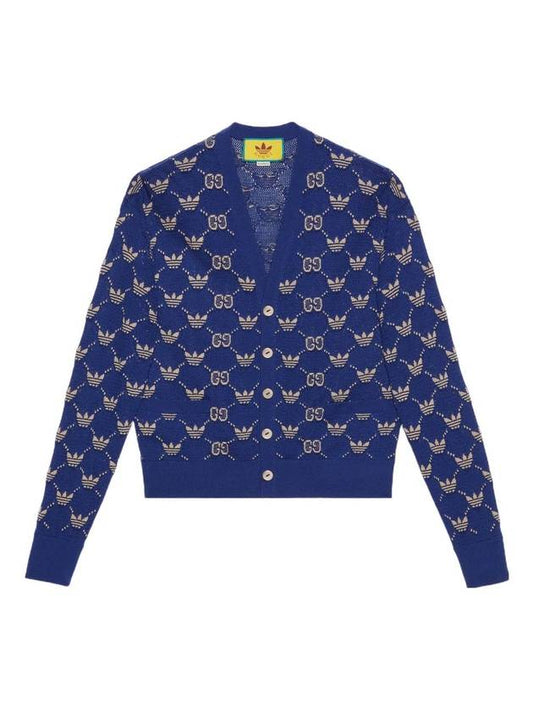 GG Trefoil Cardigan Blue - GUCCI - BALAAN 1